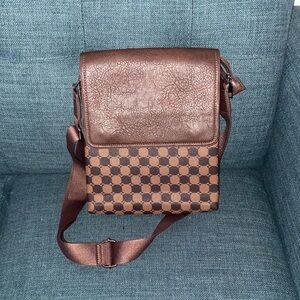 Brown Checkered Women’s Bag